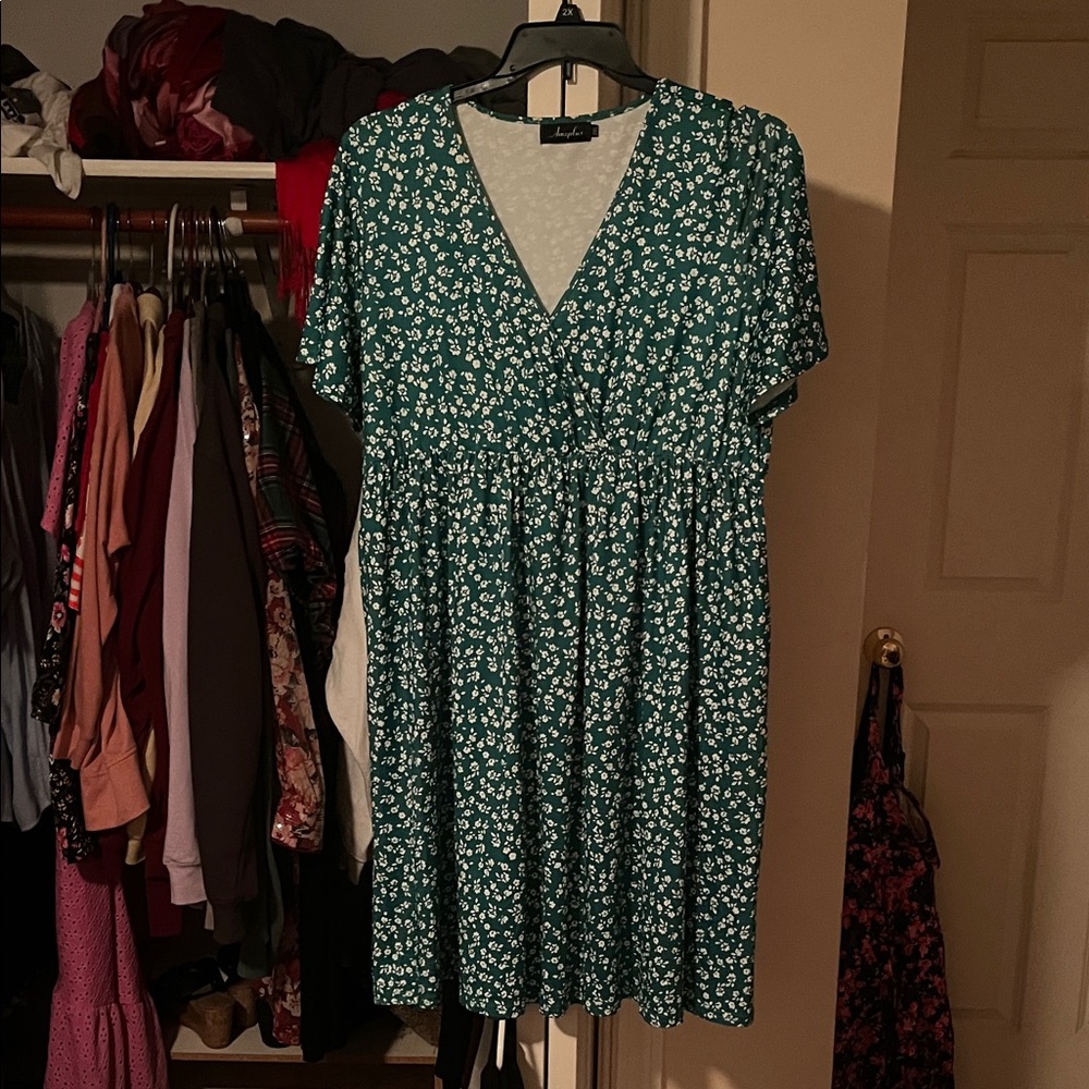Floral Green Dress